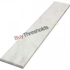 Bianco White Carrara HONED Marble Threshold 4"x36"x3/4" - Standard Bevel 